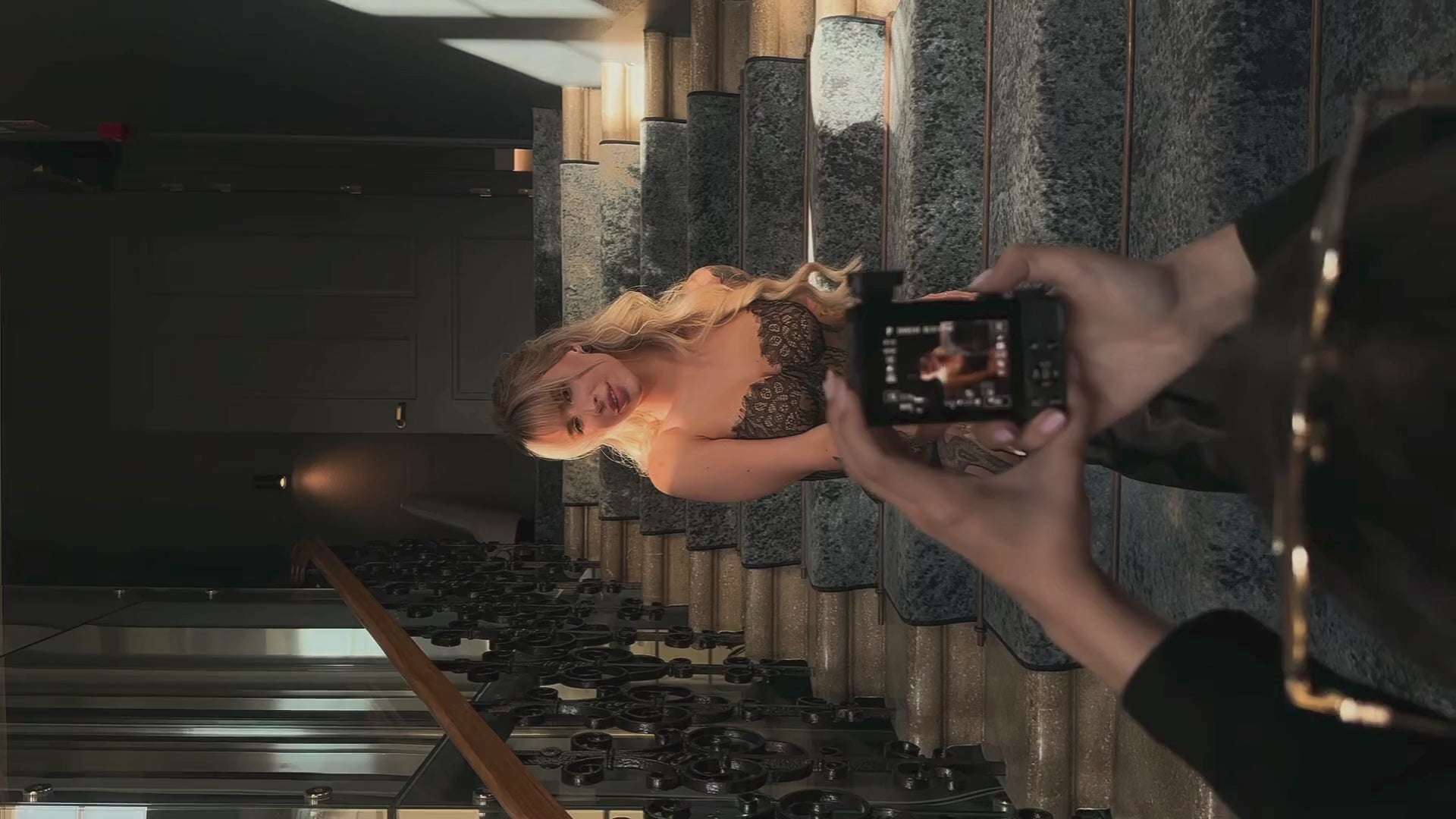 UGC-style clip showing relaxed lifestyle photography session.